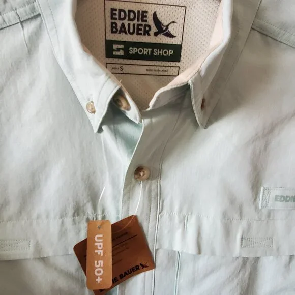 SALE! Men's Eddie Bauer Rainer Ripstop Shirt - UPF 50+ Size: S Great Gift! NWT! - Picture 2 of 10